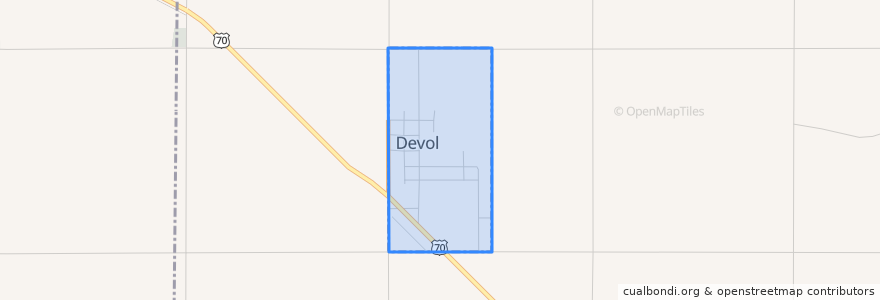 Mapa de ubicacion de Devol.