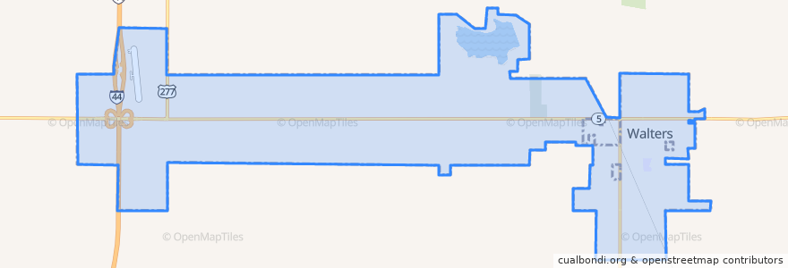 Mapa de ubicacion de Walters.