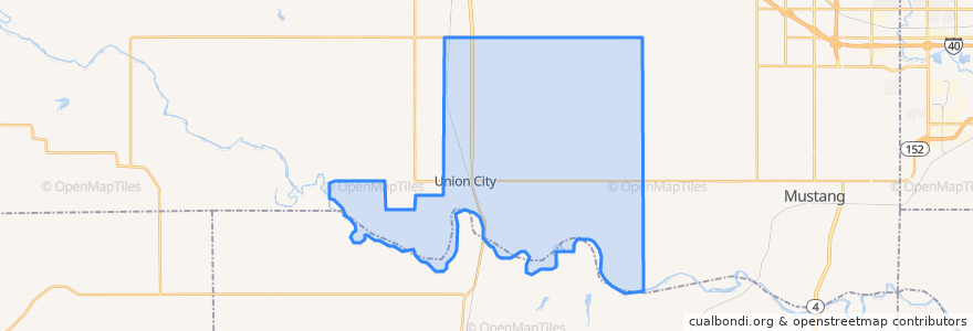 Mapa de ubicacion de Union City.