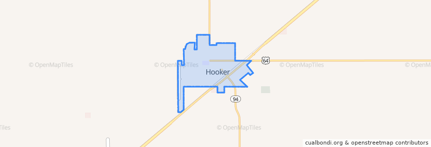 Mapa de ubicacion de Hooker.