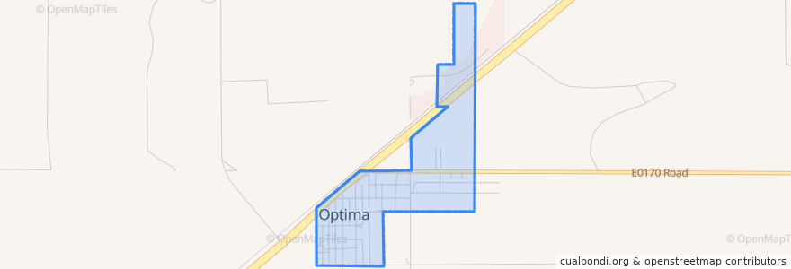 Mapa de ubicacion de Optima.