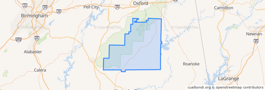 Mapa de ubicacion de Clay County.