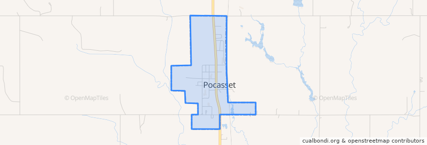 Mapa de ubicacion de Pocasset.