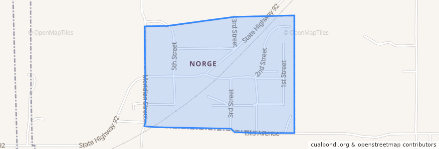 Mapa de ubicacion de Norge.