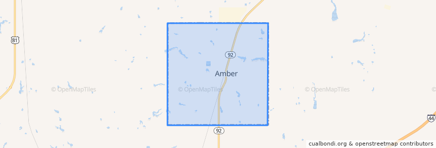 Mapa de ubicacion de Amber.