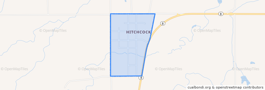 Mapa de ubicacion de Hitchcock.