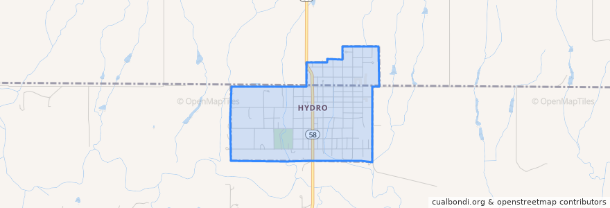 Mapa de ubicacion de Hydro.
