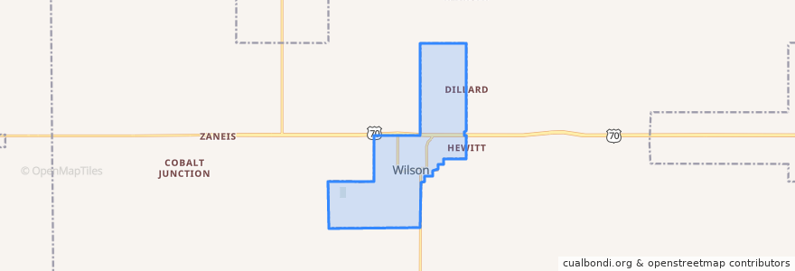 Mapa de ubicacion de Wilson.