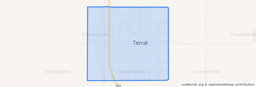 Mapa de ubicacion de Terral.