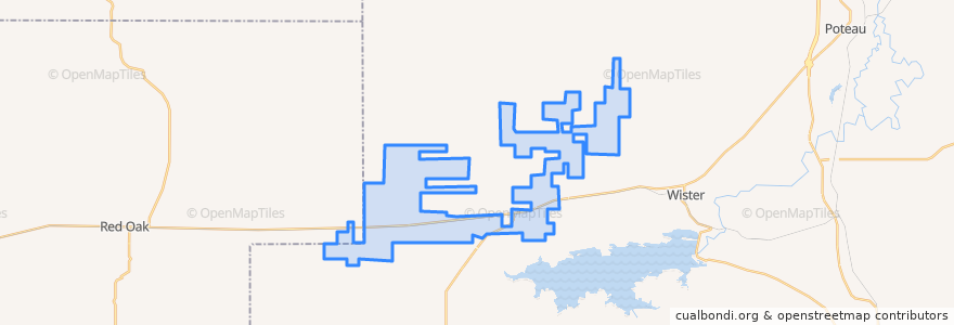 Mapa de ubicacion de Fanshawe.