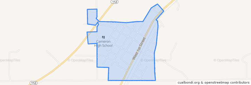 Mapa de ubicacion de Cameron.