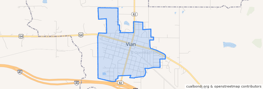 Mapa de ubicacion de Vian.