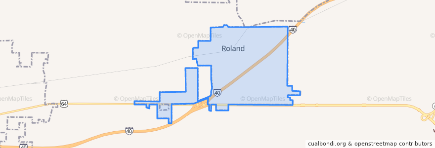 Mapa de ubicacion de Roland.