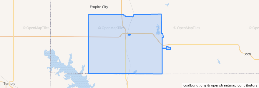 Mapa de ubicacion de Comanche.