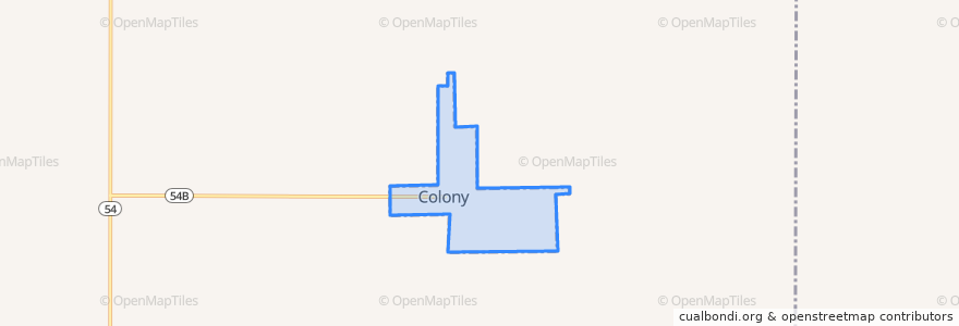 Mapa de ubicacion de Colony.