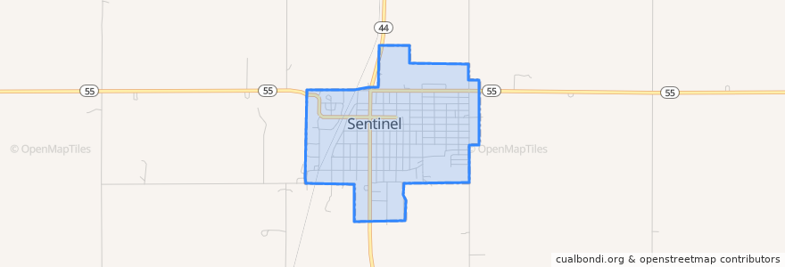 Mapa de ubicacion de Sentinel.