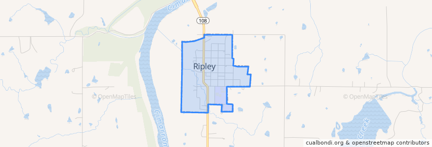 Mapa de ubicacion de Ripley.