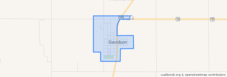 Mapa de ubicacion de Davidson.