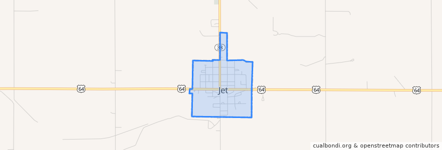 Mapa de ubicacion de Jet.
