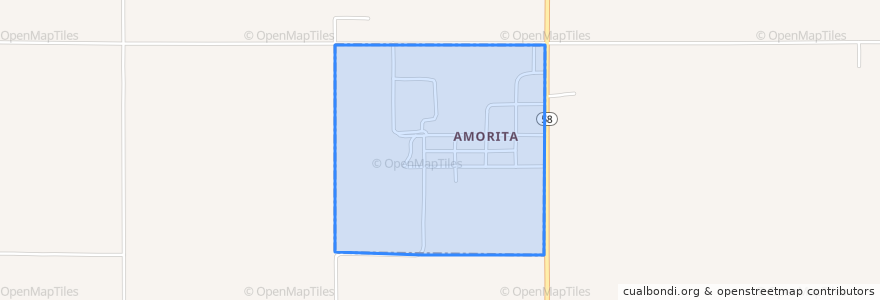 Mapa de ubicacion de Amorita.