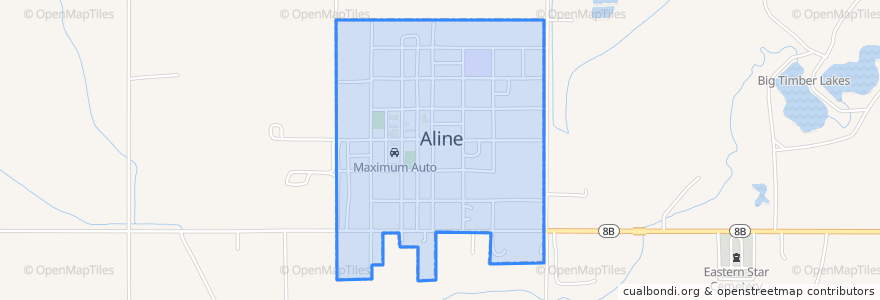 Mapa de ubicacion de Aline.