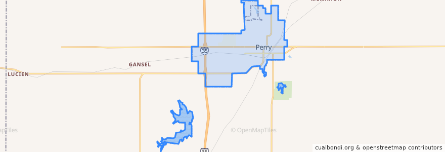 Mapa de ubicacion de Perry.