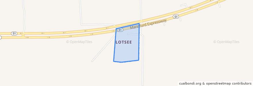 Mapa de ubicacion de Lotsee.