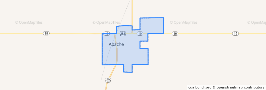 Mapa de ubicacion de Apache.
