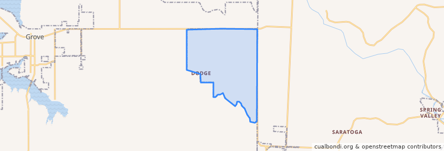 Mapa de ubicacion de Dodge.