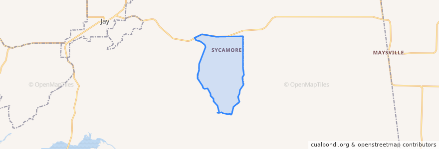 Mapa de ubicacion de Sycamore.