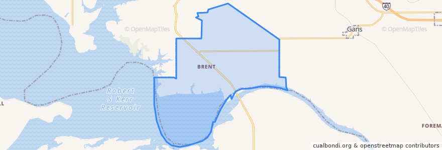 Mapa de ubicacion de Brent.