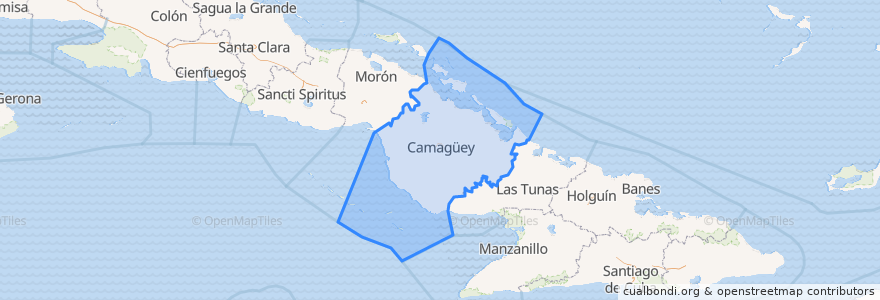 Mapa de ubicacion de Camagüey.