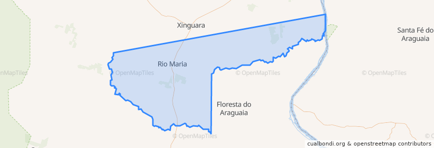 Mapa de ubicacion de Rio Maria.