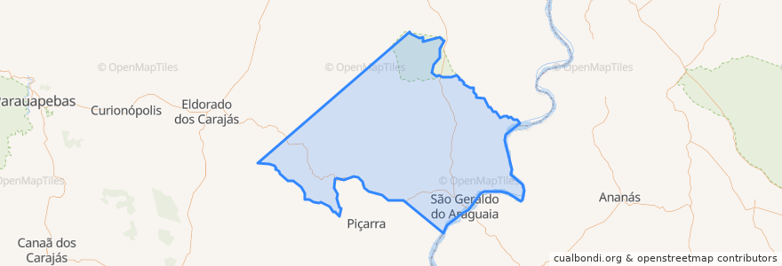 Mapa de ubicacion de São Geraldo do Araguaia.