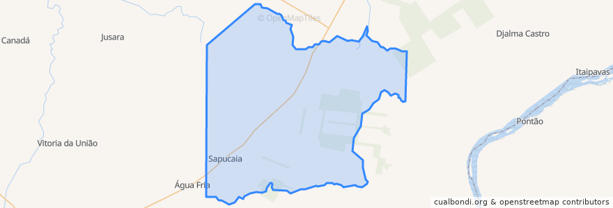 Mapa de ubicacion de Sapucaia.