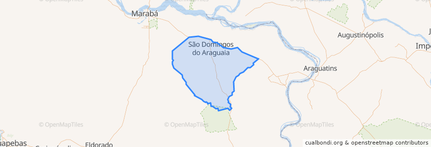 Mapa de ubicacion de São Domingos do Araguaia.