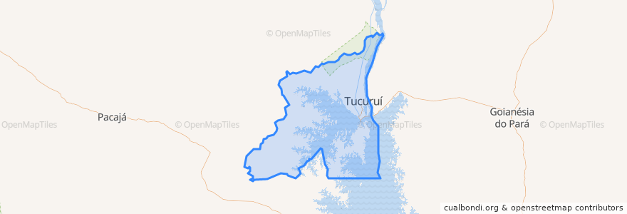 Mapa de ubicacion de Tucuruí.