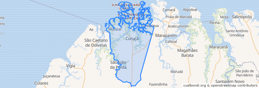 Mapa de ubicacion de Curuçá.