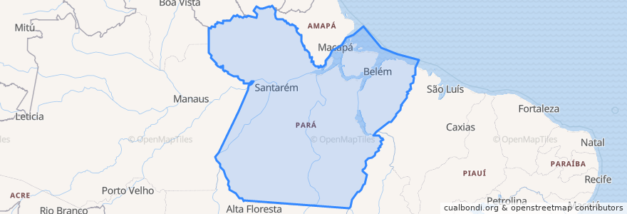 Mapa de ubicacion de Pará.