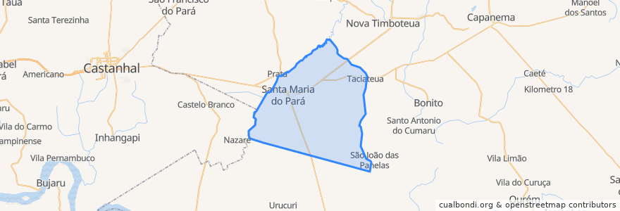 Mapa de ubicacion de Santa Maria do Pará.