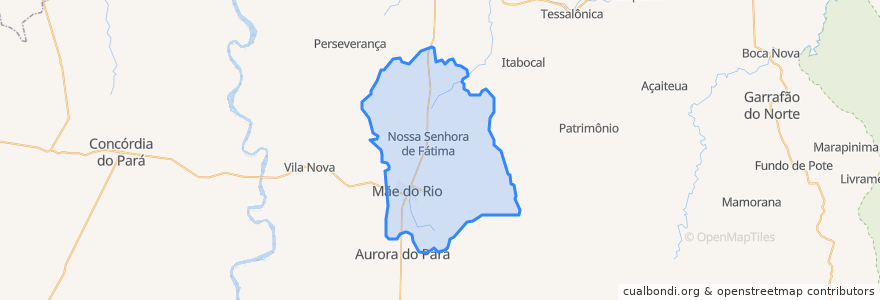 Mapa de ubicacion de Mãe do Rio.