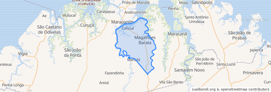 Mapa de ubicacion de Magalhães Barata.