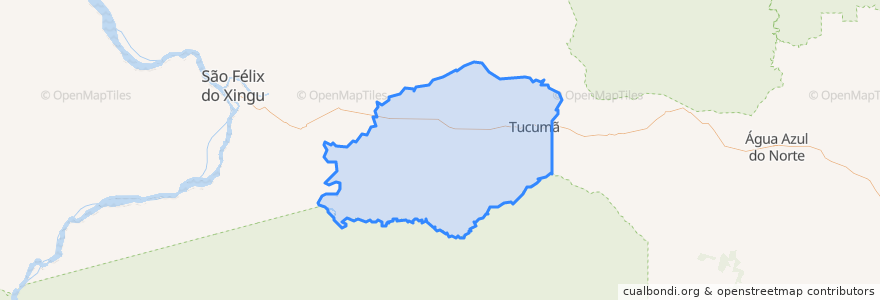 Mapa de ubicacion de Tucumã.