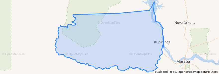 Mapa de ubicacion de Itupiranga.