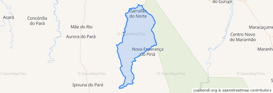 Mapa de ubicacion de Garrafão do Norte.