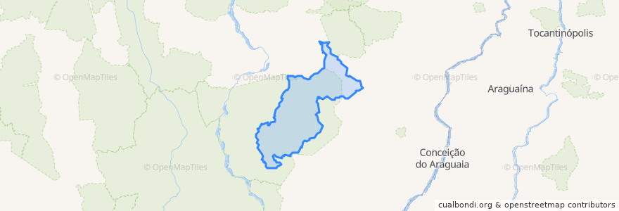 Mapa de ubicacion de Ourilândia do Norte.