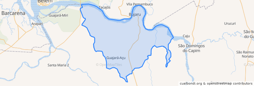 Mapa de ubicacion de Bujaru.