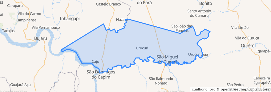 Mapa de ubicacion de São Miguel do Guamá.