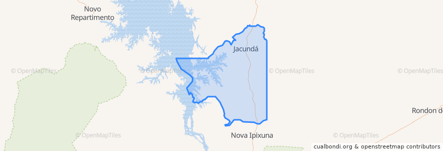 Mapa de ubicacion de Jacundá.