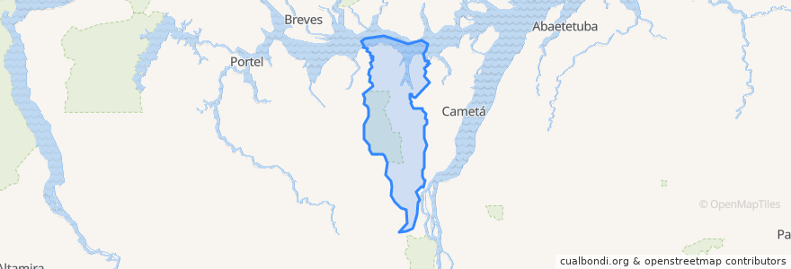 Mapa de ubicacion de Oeiras do Pará.